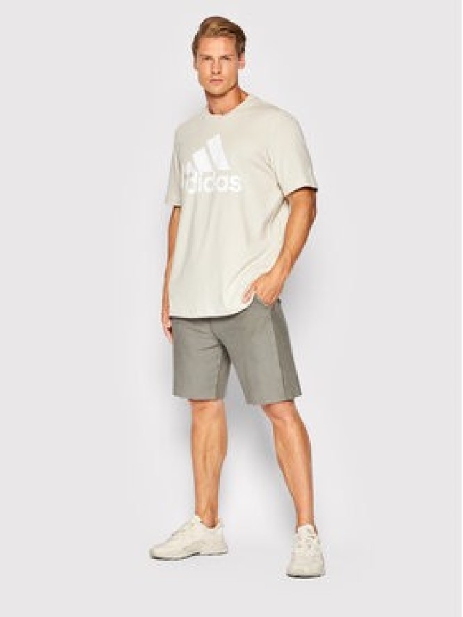 adidas T-Shirt Essentials Big Logo HL2252 Beżowy Regular Fit