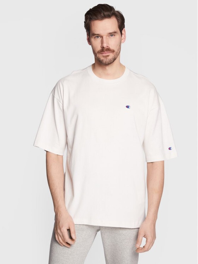 Champion T-Shirt Small C Logo 216548 Biały Custom Fit