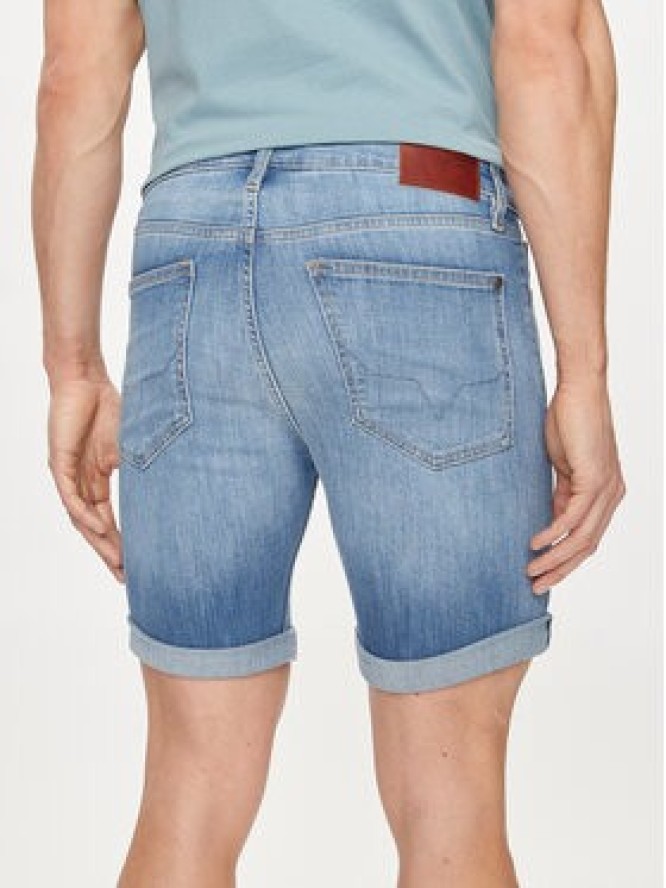 Pepe Jeans Szorty jeansowe Slim Short PM801080MN8 Niebieski Slim Fit