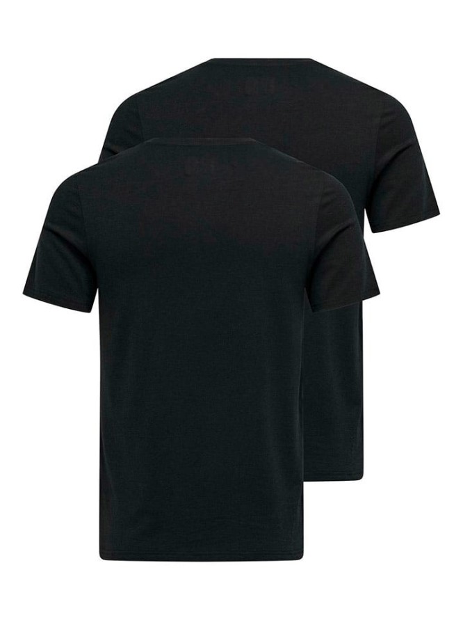 ONLY & SONS Koszulki (2 szt.) w kolorze czarnym rozmiar: M