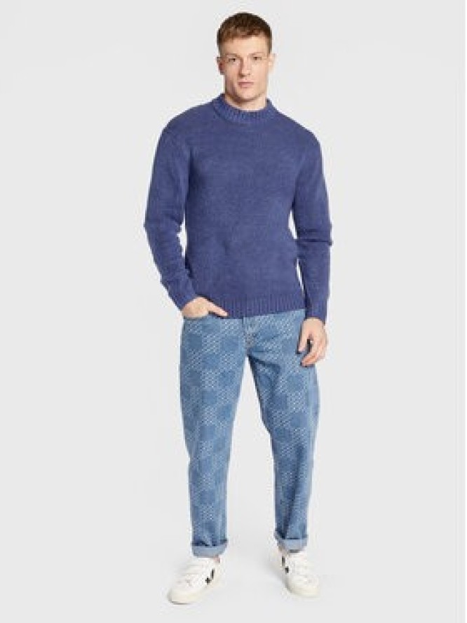 Redefined Rebel Sweter Dustin 212057 Granatowy Regular Fit