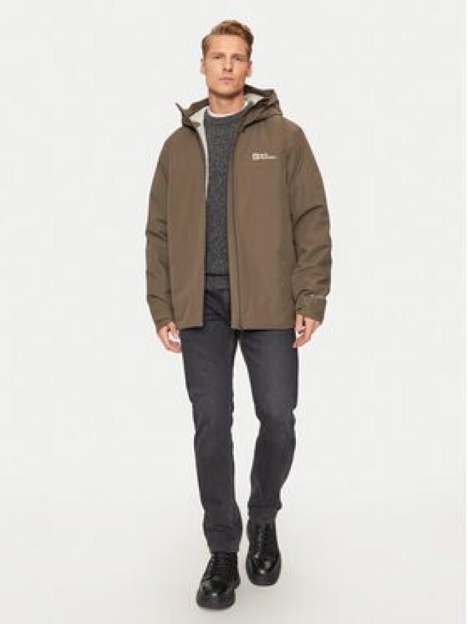 Jack Wolfskin Kurtka przeciwdeszczowa Wisper Ins A61870 Brązowy Regular Fit