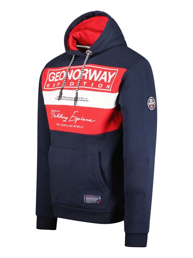 Geographical Norway Bluza w kolorze granatowo-czerwonym rozmiar: XXL