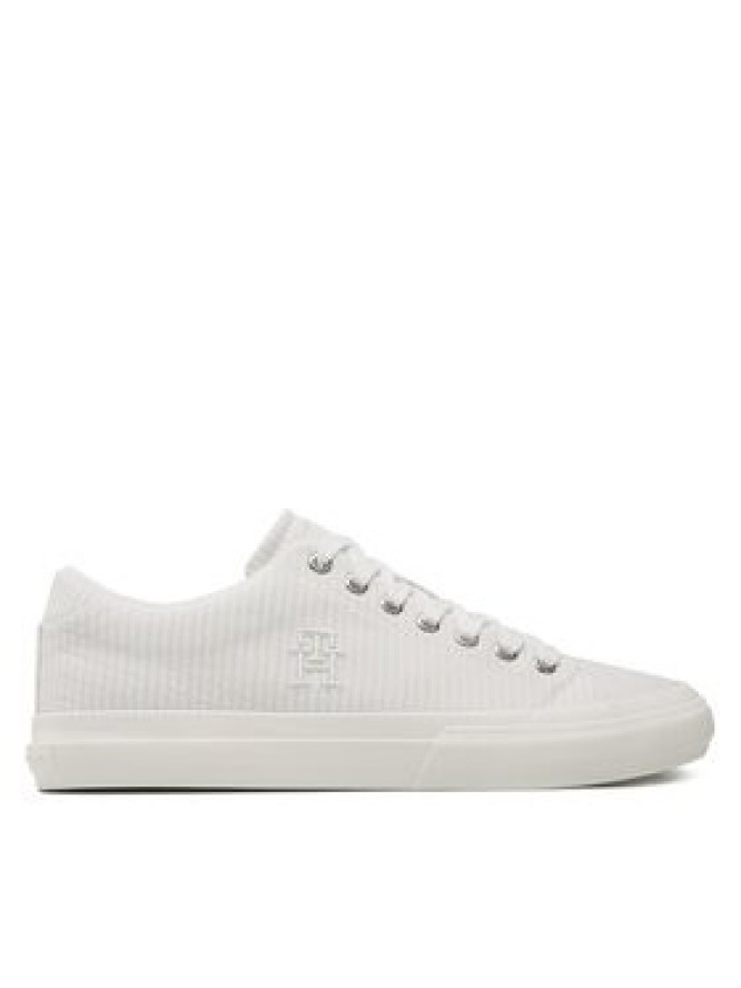 Tommy Hilfiger Tenisówki Th Hi Vulc Street Low Seersucker FM0FM04540 Beżowy