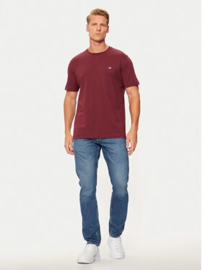 Gant T-Shirt Shield 2003184 Bordowy Regular Fit