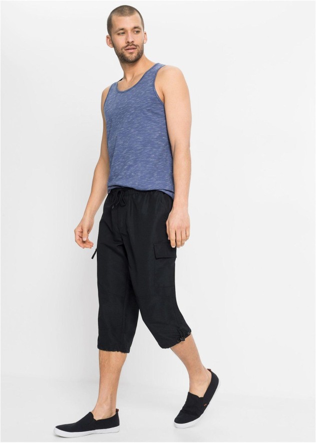 Spodnie 3/4 z mikrofazy, w wygodnym fasonie, Regular Fit