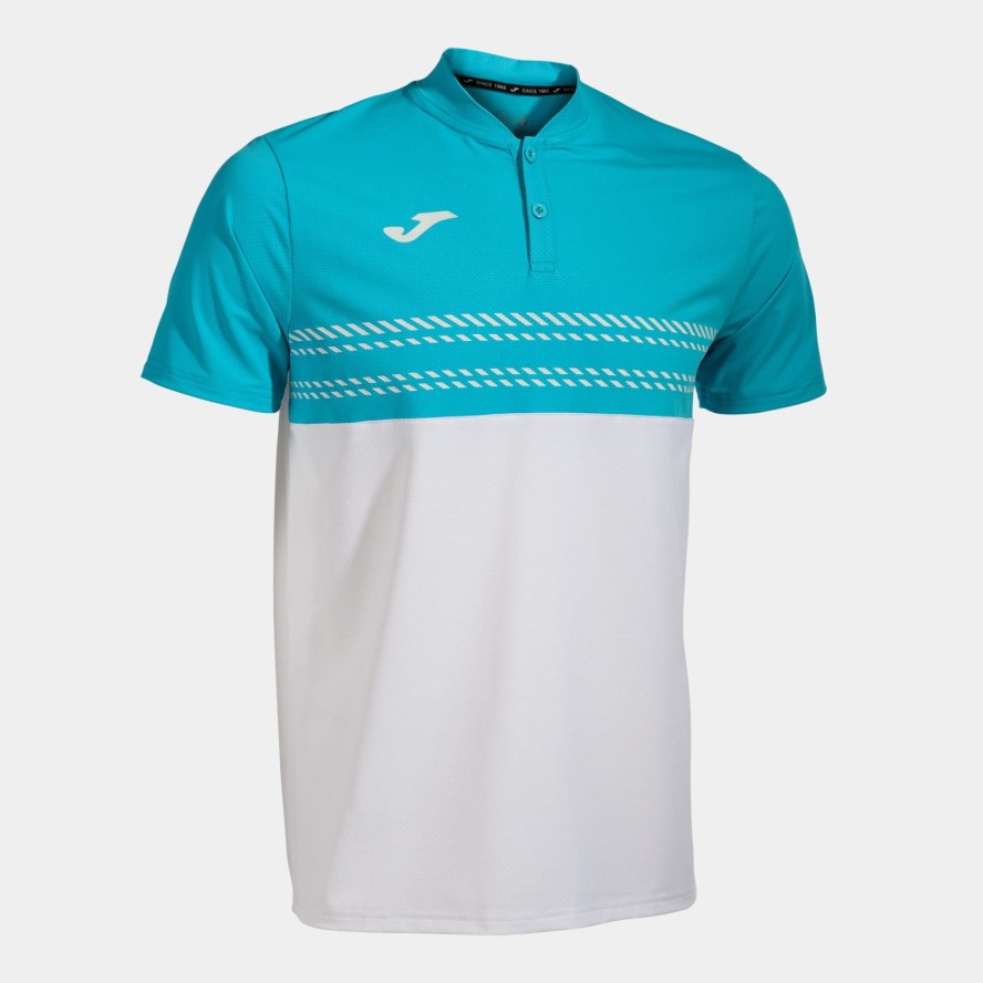 Koszulka męska Joma Smash Short Sleeve Polo white/blue S