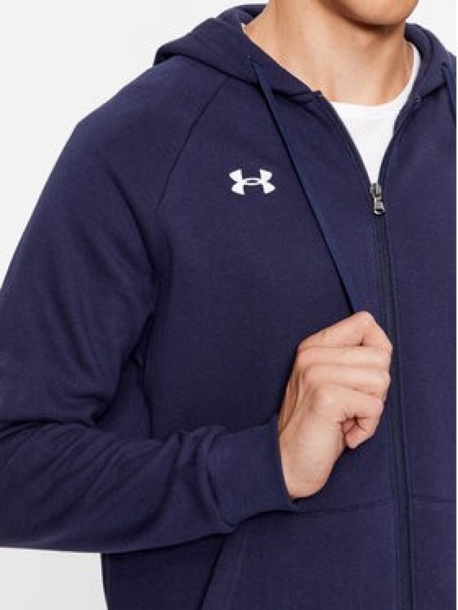 Under Armour Bluza Ua Rival Fleece Fz Hoodie 1379767 Granatowy Loose Fit