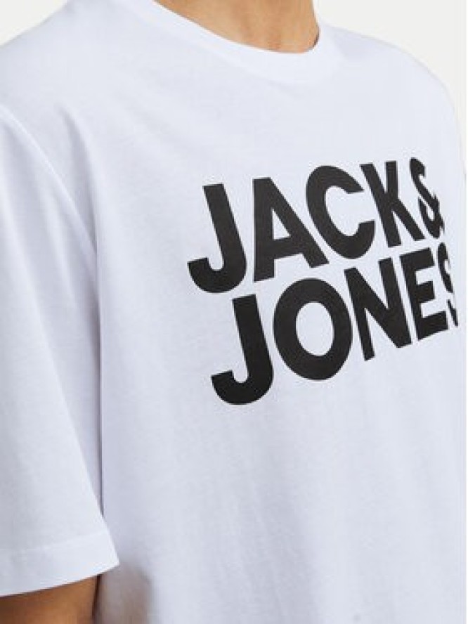 Jack&Jones T-Shirt Corp Logo 12151955 Biały Standard Fit