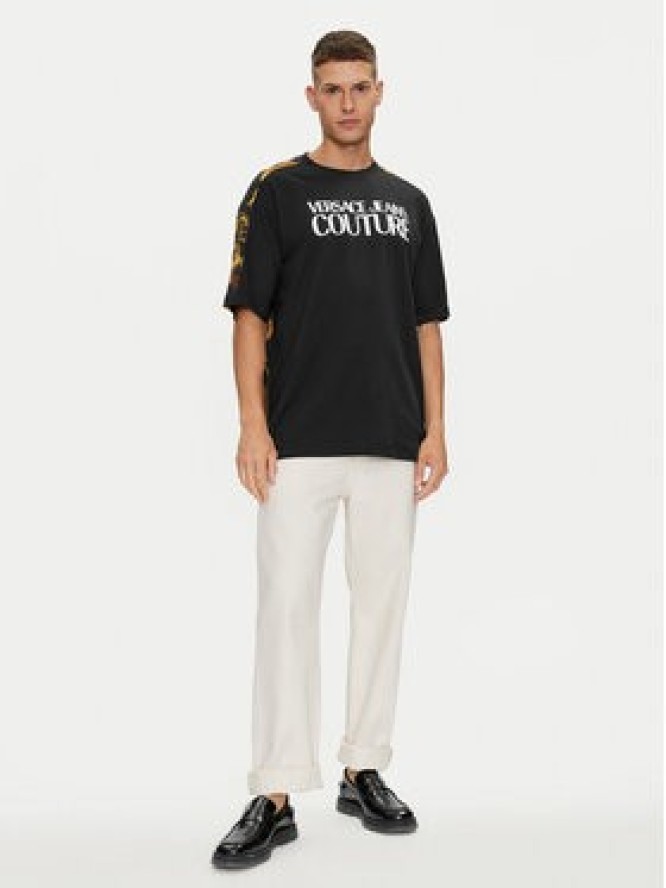 Versace Jeans Couture T-Shirt 76GAH613 Czarny Regular Fit