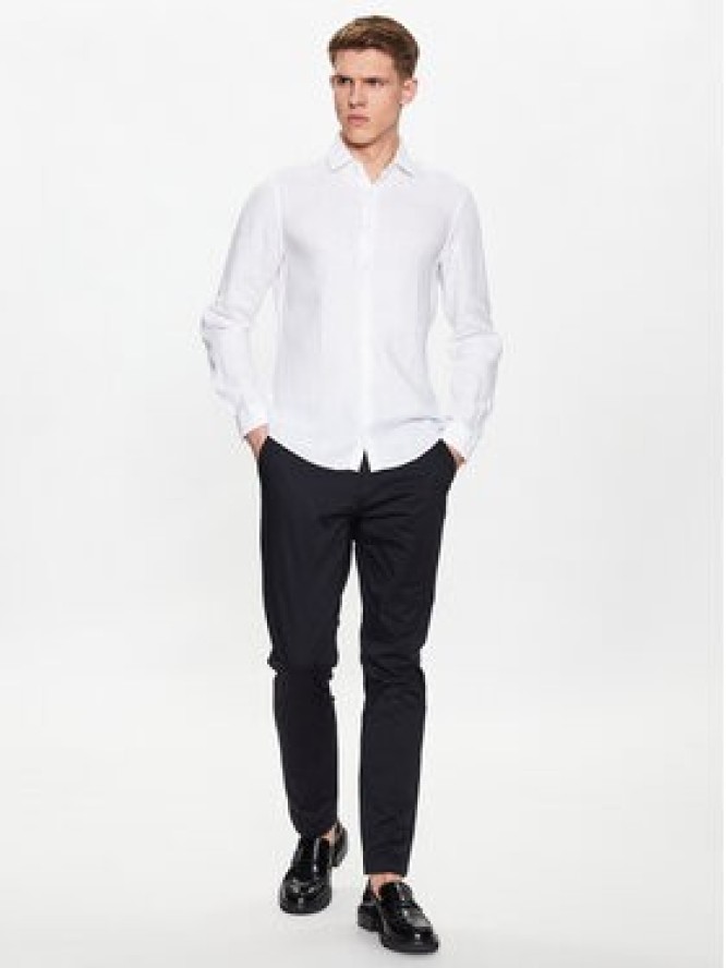 Calvin Klein Koszula Solid K10K109286 Biały Slim Fit