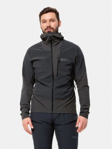 Jack Wolfskin Kurtka softshell Alpspitze 1307771 Czarny Regular Fit