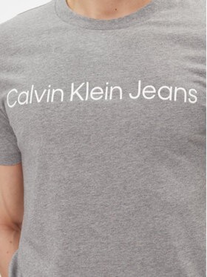 Calvin Klein Jeans T-Shirt J30J322552 Szary Slim Fit