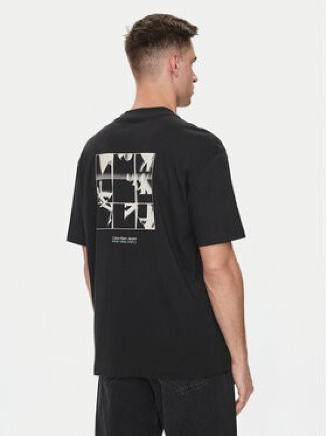 Calvin Klein Jeans T-Shirt Grid Monogram J30J325688 Czarny Regular Fit