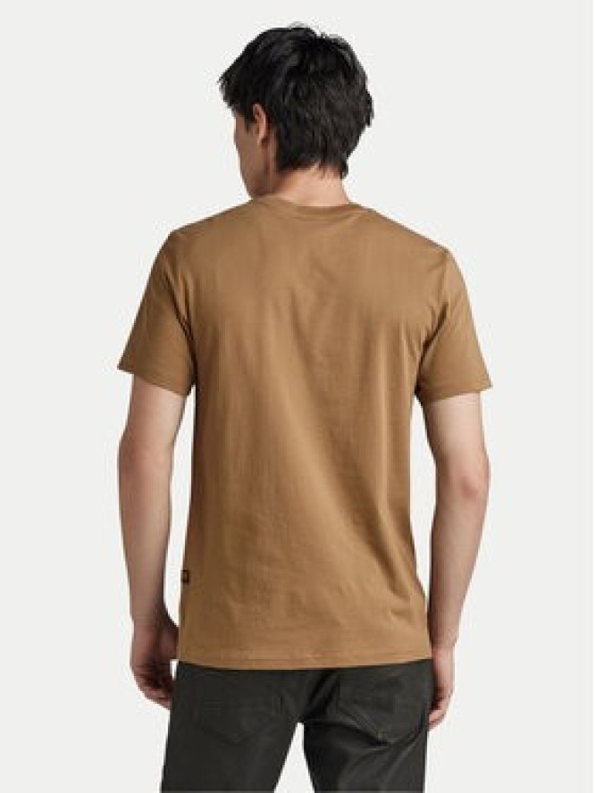 G-Star Raw T-Shirt Distressed D24420-336-7172 Brązowy Slim Fit