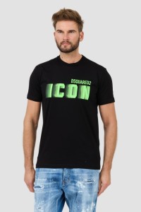 DSQUARED2 Czarny t-shirt Icon Blur Cool Fit Tee