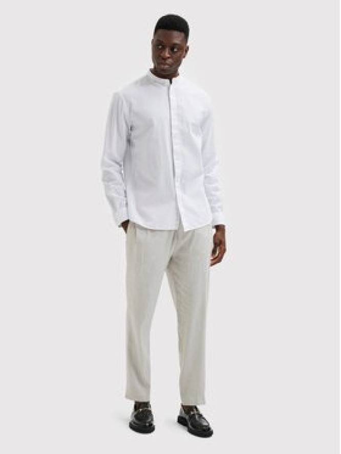 Selected Homme Koszula New Linen 16079054 Biały Regular Fit