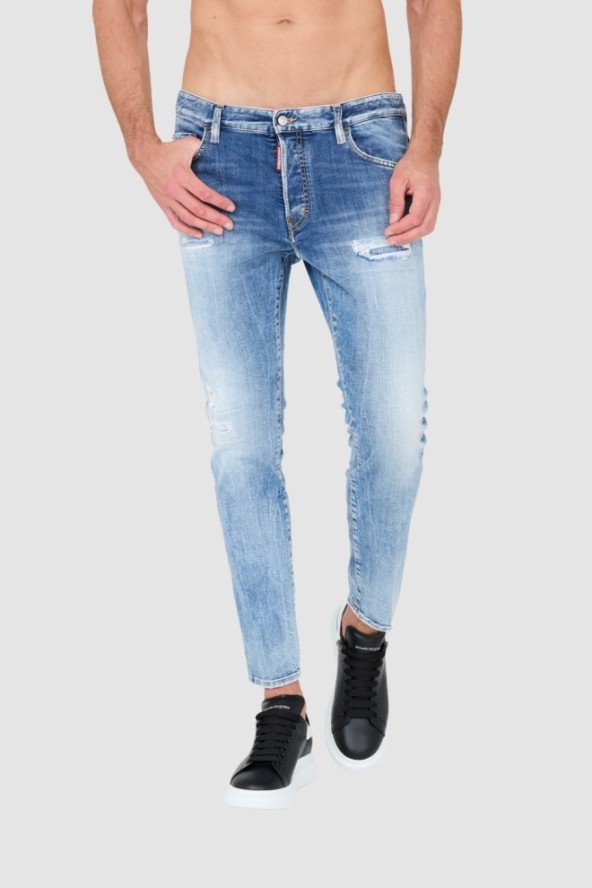 DSQUARED2 Niebieskie jeansy Skater