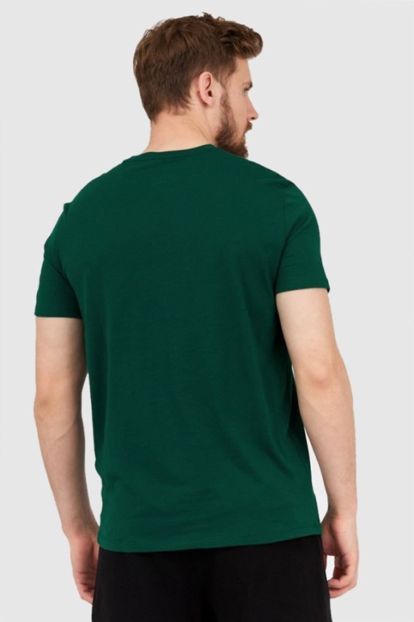 ARMANI EXCHANGE Zielony t-shirt męski z paskiem z logo