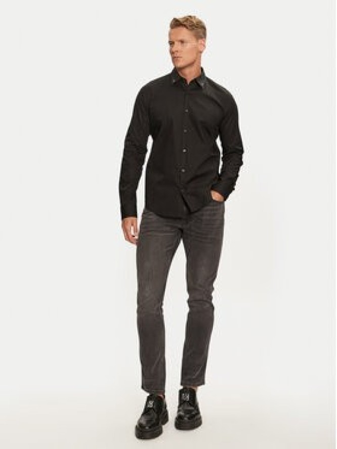 Hugo Jeansy 734 50522140 Czarny Extra Slim Fit