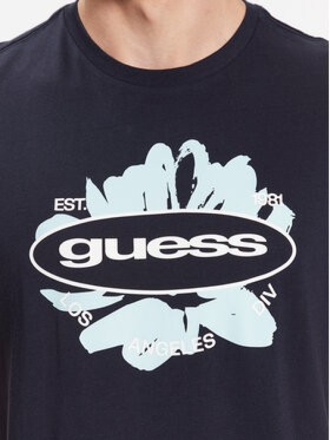 Guess T-Shirt Logo M3GI61 K9RM1 Granatowy Slim Fit