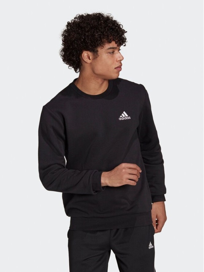 adidas Bluza Essentials Fleece Sweatshirt GV5295 Czarny Regular Fit