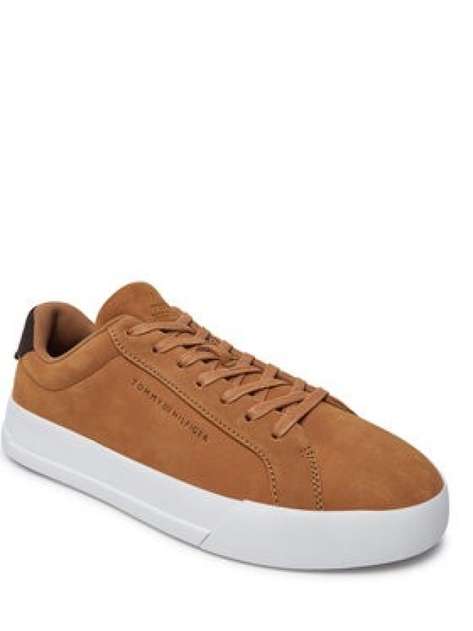 Tommy Hilfiger Sneakersy Th Court Winter Nubuck FM0FM05302 Brązowy