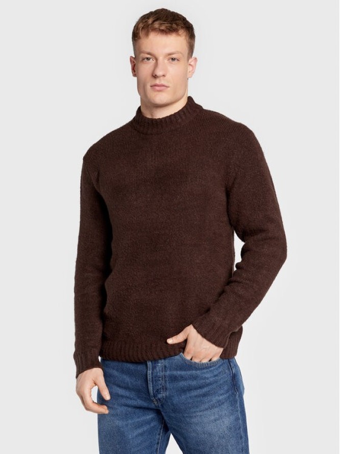 Redefined Rebel Sweter Dustin 212057 Brązowy Regular Fit