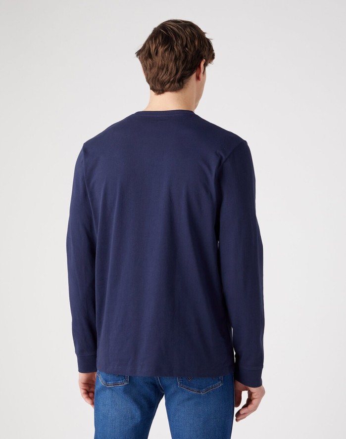 LEE AMERICANA TEE MĘSKA KOSZULKA Z DŁUGIM RĘKAWEM LONGSLEEVE NAVY 112341144