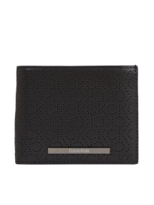 Calvin Klein Duży Portfel Męski Modern Bar Bifold 5Cc W/Coin K50K511835 Czarny