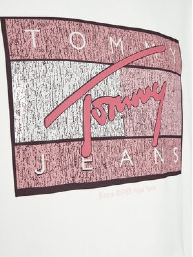 Tommy Jeans Bluza Dna Flag Twist DM0DM21100 Écru Regular Fit