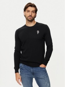 KARL LAGERFELD Sweter 655013 544399 Czarny Regular Fit