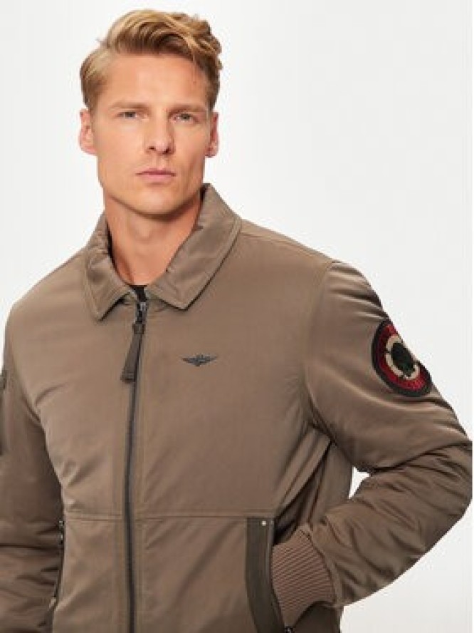 Aeronautica Militare Kurtka bomber 242AB2190CT3376 Brązowy Regular Fit