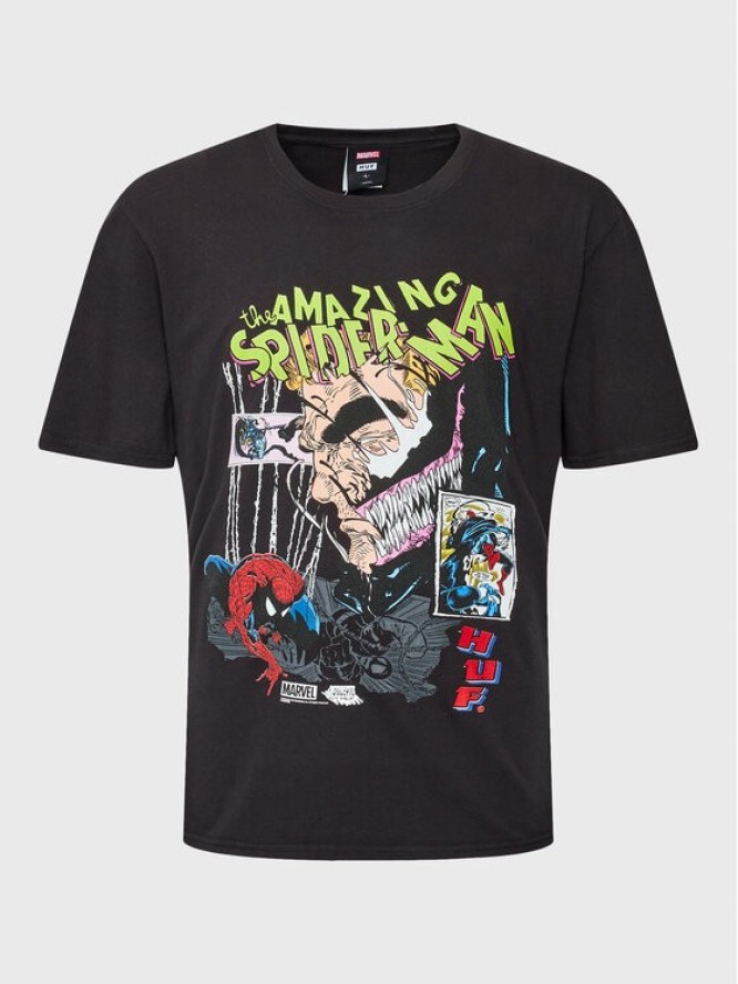 HUF T-Shirt MARVEL Brock Washed TS02058 Czarny Regular Fit