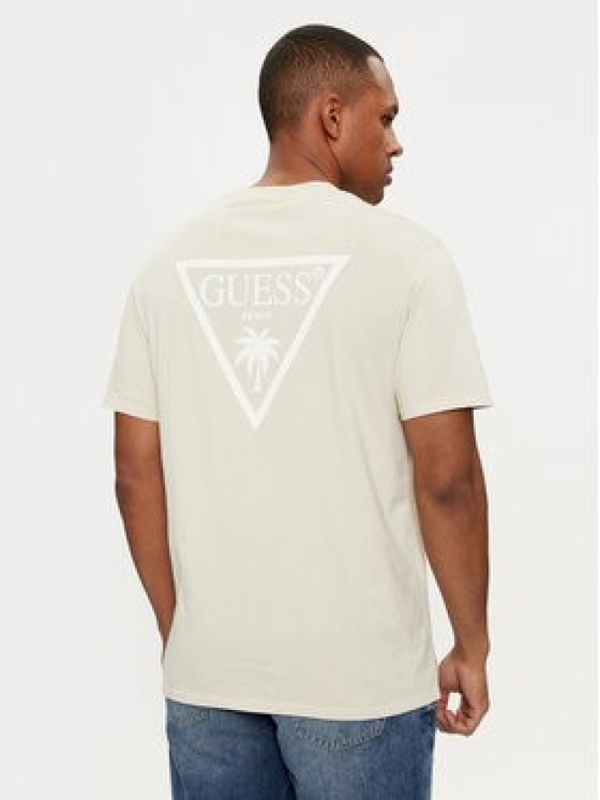 Guess T-Shirt F4GI09 KA260 Beżowy Regular Fit