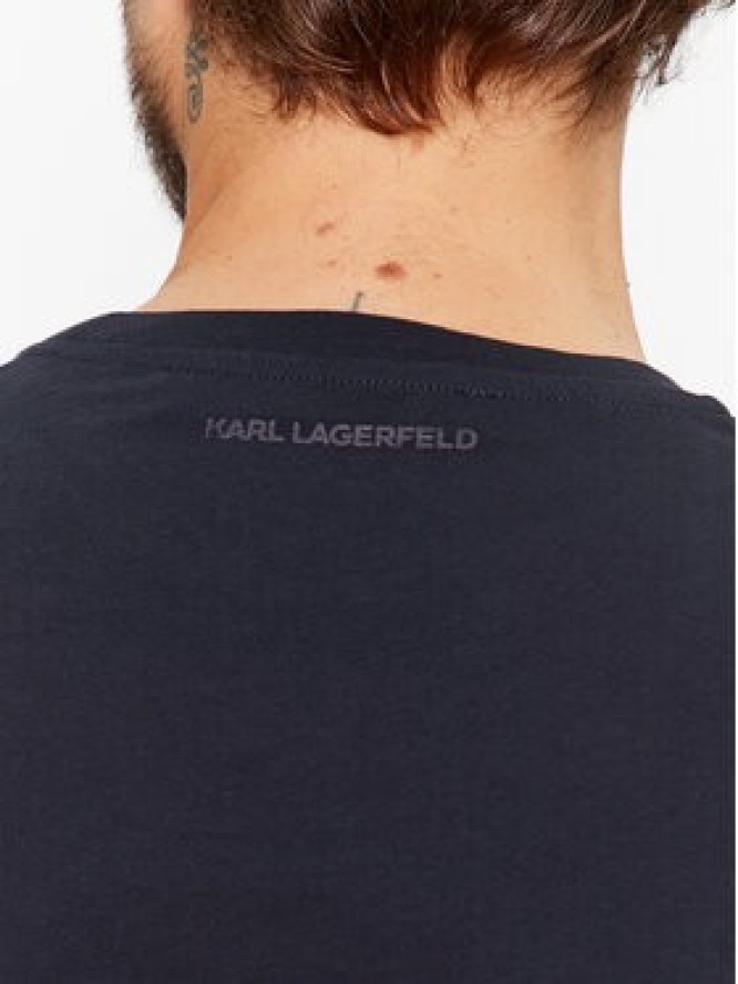 KARL LAGERFELD T-Shirt Crewneck 755071 500251 Granatowy Regular Fit