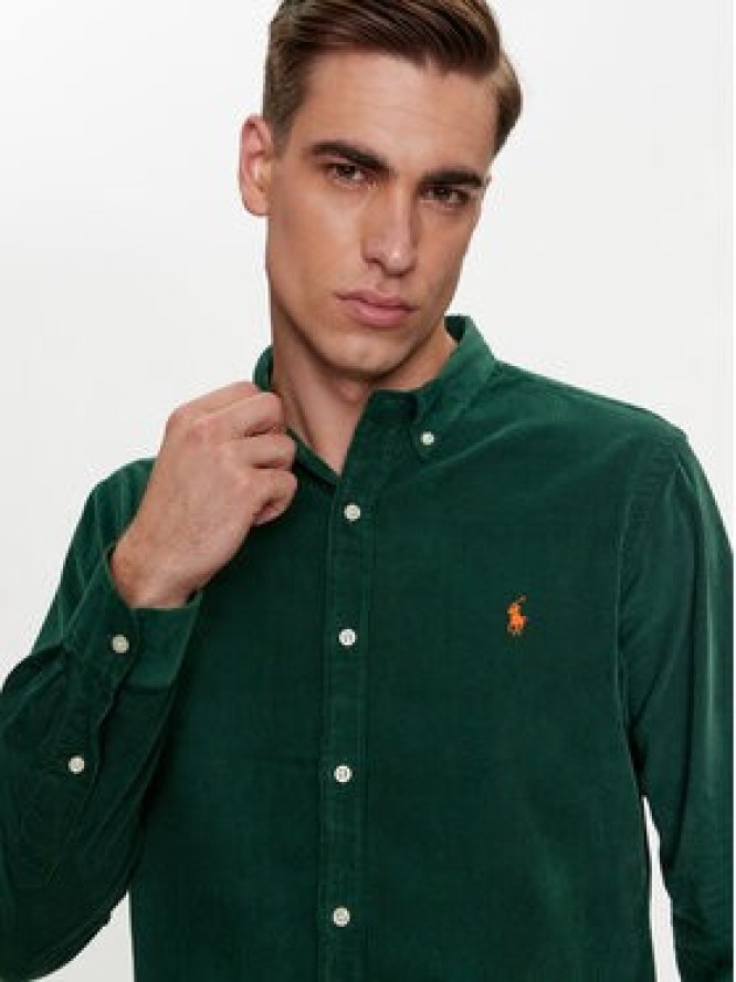 Polo Ralph Lauren Koszula 710818761024 Zielony Slim Fit