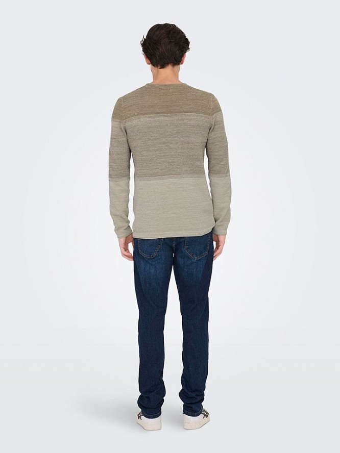 ONLY & SONS Sweter "Panter" w kolorze beżowym rozmiar: XS