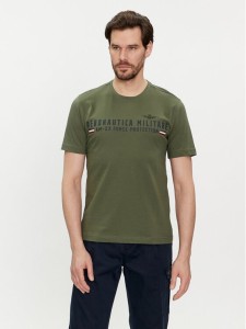 Aeronautica Militare T-Shirt 241TS1942J538 Zielony Regular Fit