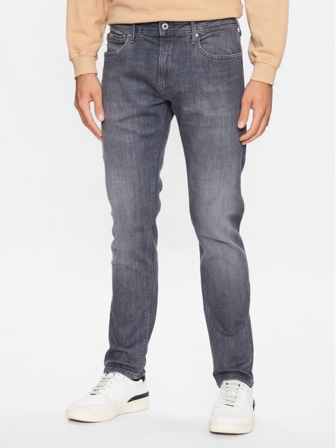 Pepe Jeans Jeansy Stanley PM206326 Szary Taper Fit