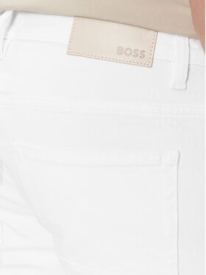 Boss Jeansy Delaware 50513487 Biały Slim Fit