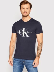 Calvin Klein Jeans T-Shirt J30J320935 Granatowy Slim Fit