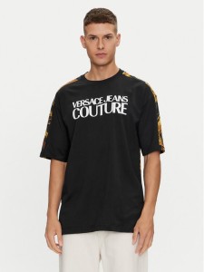 Versace Jeans Couture T-Shirt 76GAH613 Czarny Regular Fit