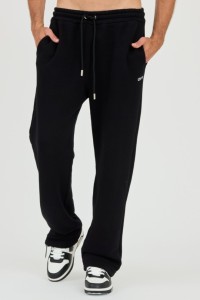 OFF-WHITE Czarne spodnie dresowe Stitch Arr Sweatpants