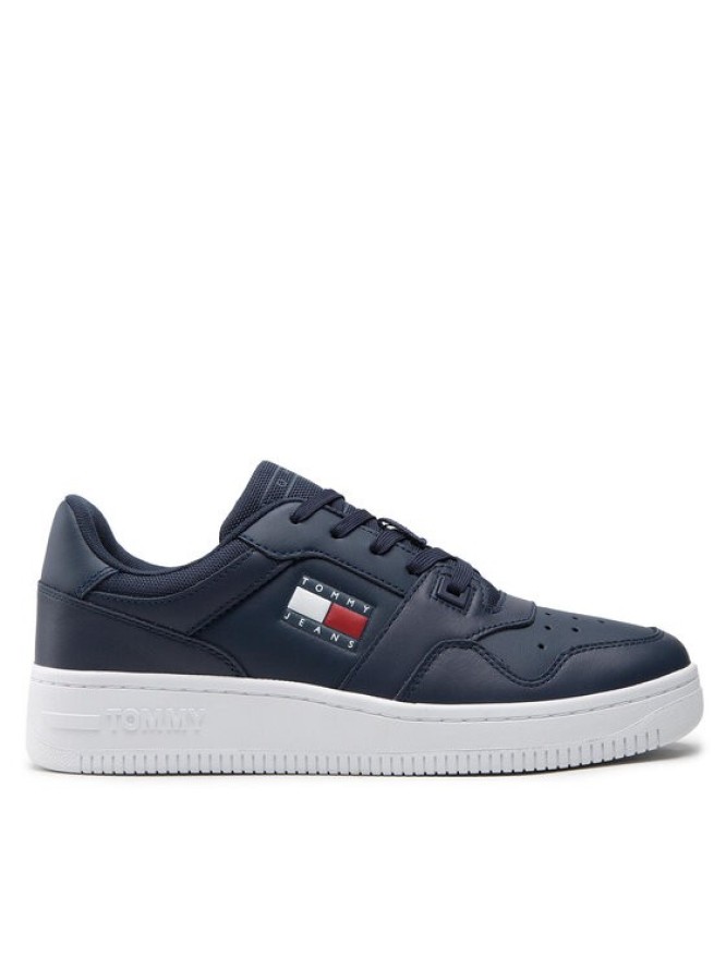 Tommy Jeans Sneakersy Retro Basket EM0EM00955 Granatowy