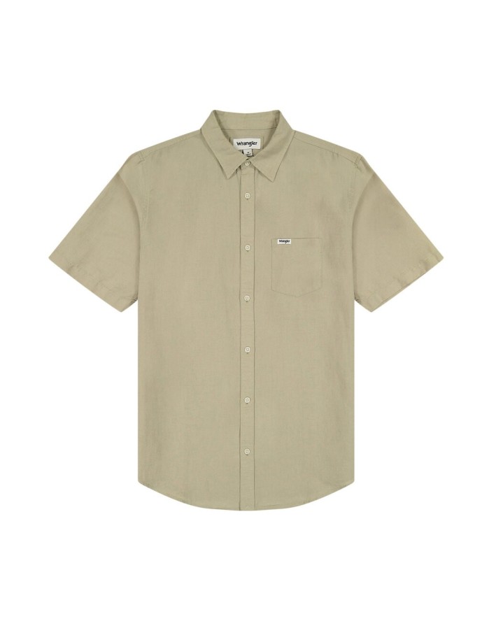 WRANGLER SS 1 PKT SHIRT MĘSKA KOSZULA W KRATĘ KRATA PLAZA TAUPE 112352189