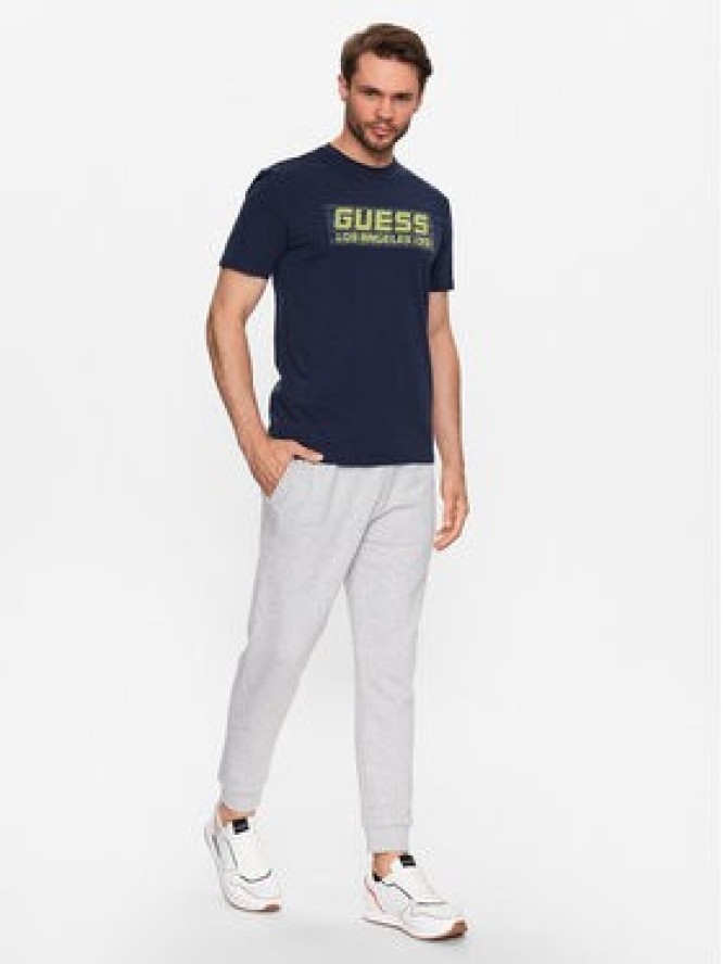 Guess T-Shirt Z3YI03 J1314 Granatowy Slim Fit