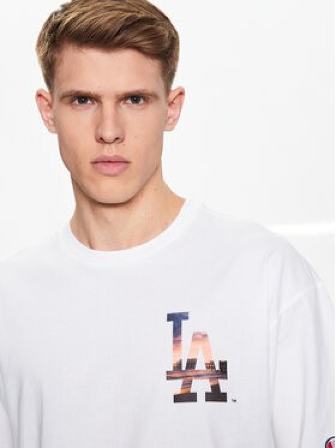 Champion T-Shirt 218923 Biały Relaxed Fit