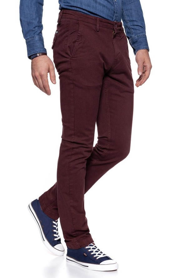 LEE SPODNIE MĘSKIE CHINO BURGUNDY ARRAY L768LL26