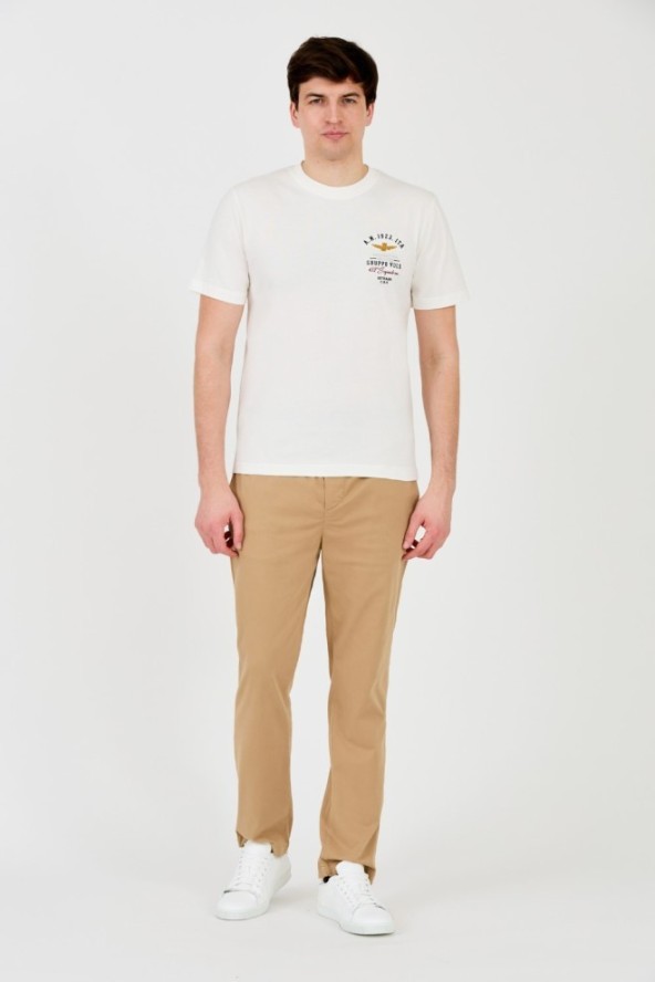 AERONAUTICA MILITARE Biały t-shirt Short Sleeve